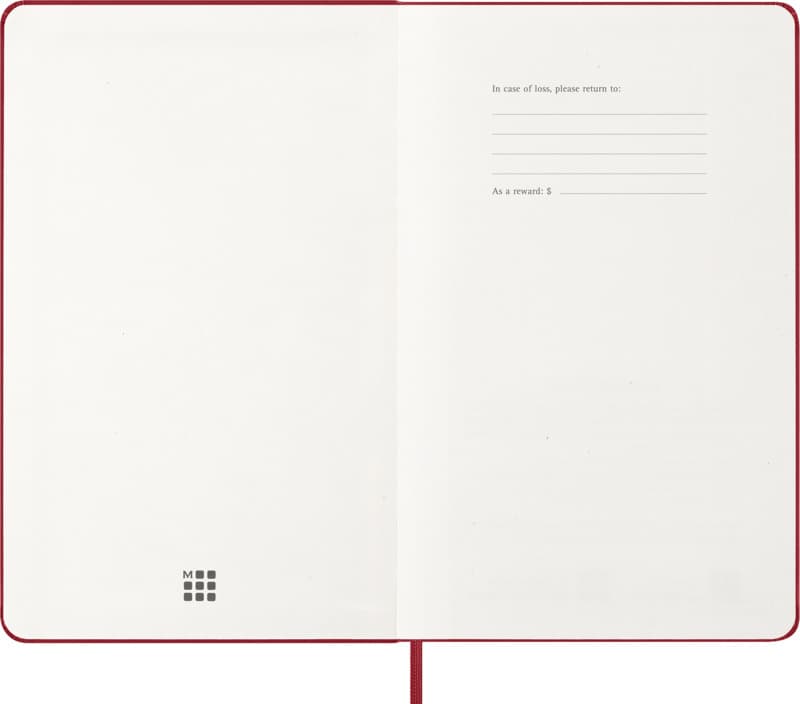 Moleskine hard cover 12 month weekly L planner 4