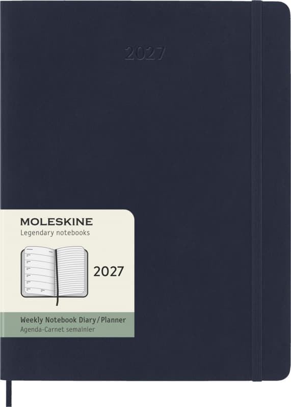 Moleskine soft cover 12 month weekly XL planner