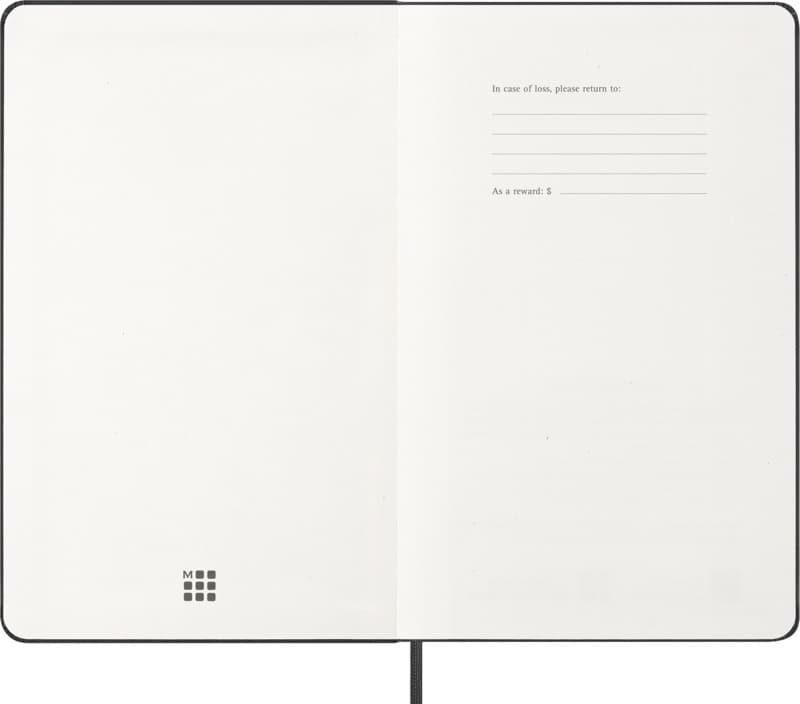 Moleskine hard cover 12 month L weekly planner vertical 4
