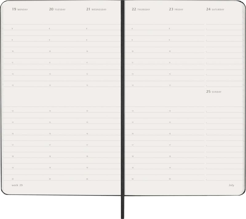 Moleskine hard cover 12 month L weekly planner vertical 5