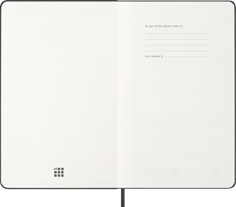 Moleskine horizontal hard cover 12 month L weekly planner 4