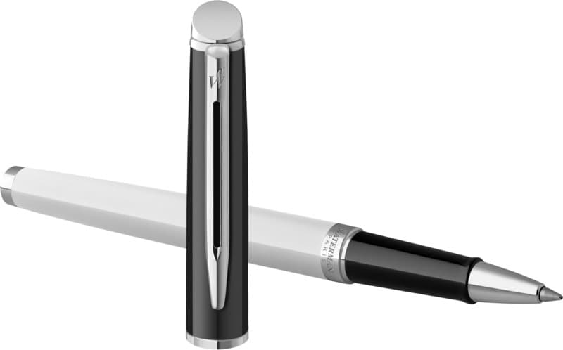 Hemisphere colour blocking rollerball pen with palladium trim (black ink) 3
