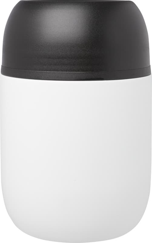 Supo 480 ml double-walled recycled stainless steel lunch pot with foldable spoon 3
