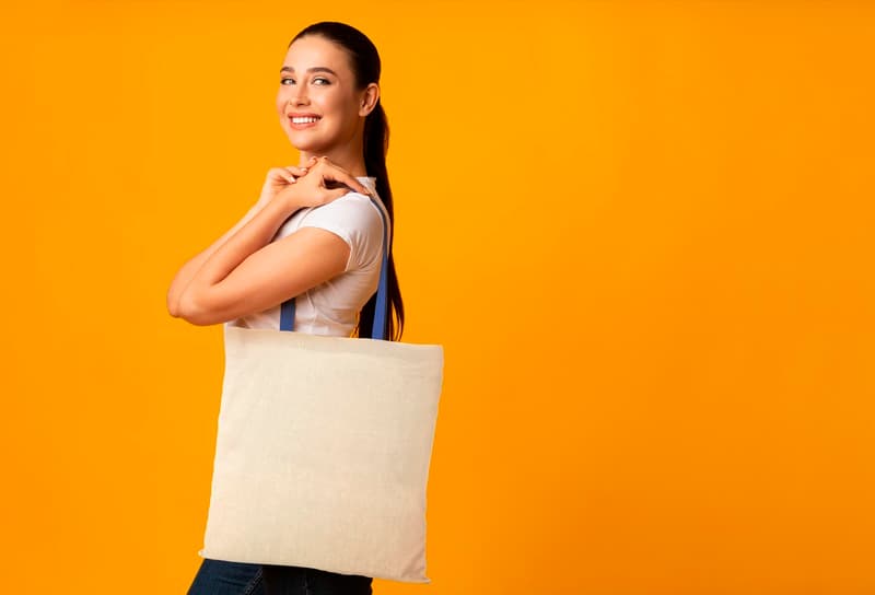 Nevada 100 g/m² cotton tote bag coloured handles 7L 3