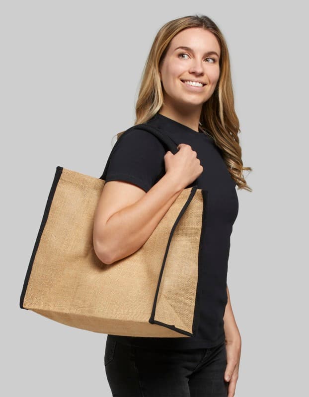 Harry coloured edge jute tote bag 25L 5
