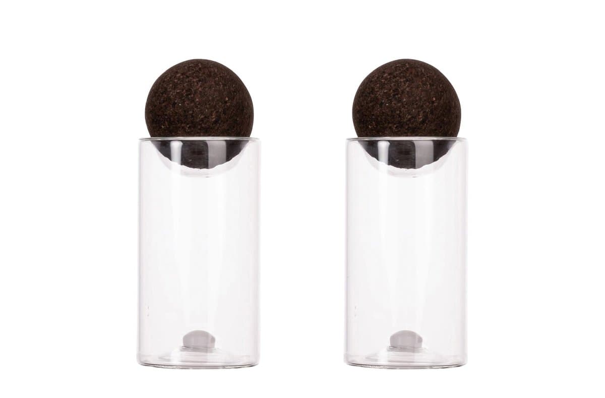 Sagaform Nature salt/pepper jars with cork stoppers 2 pcs.