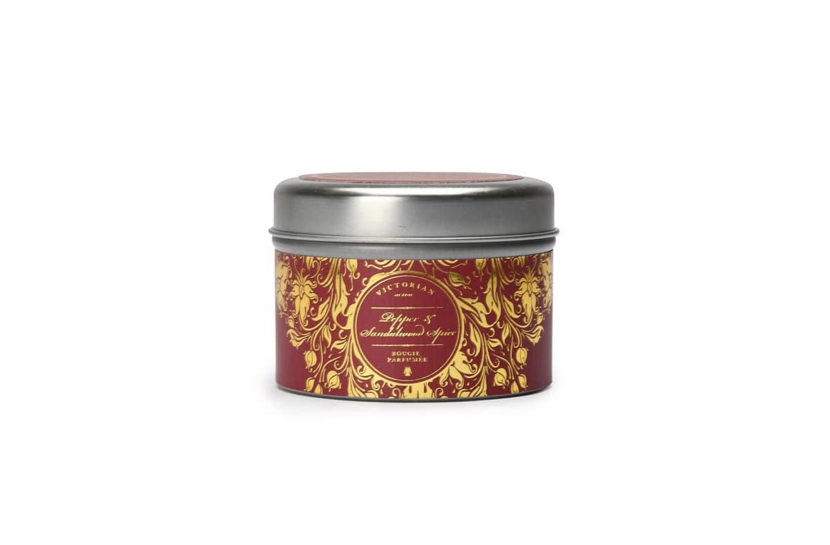 Victorian Tinbox Pepper & Sandalwood Spice scented candle