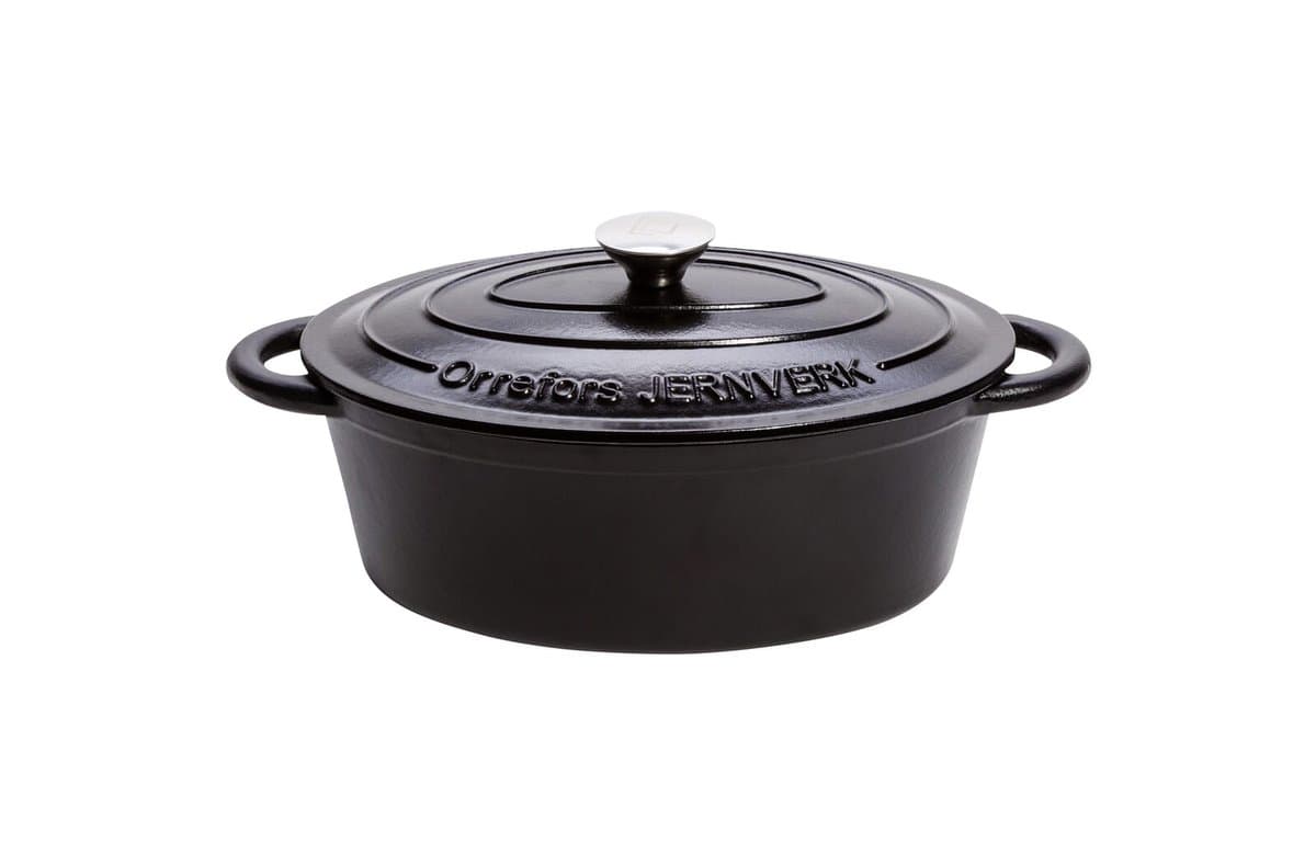 Orrefors Jernverk Enamelled Oval Iron Pan 3.5L 3