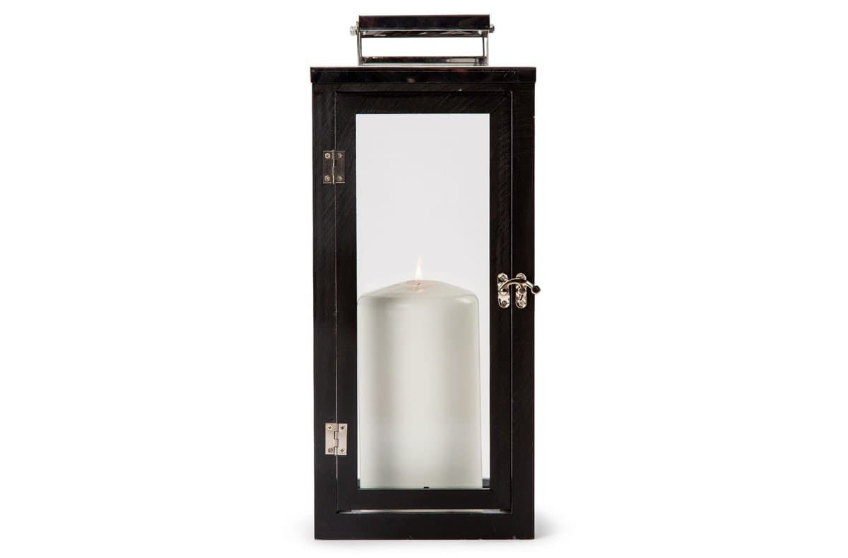 Orrefors Jernverk stainless steel lantern with wood 4