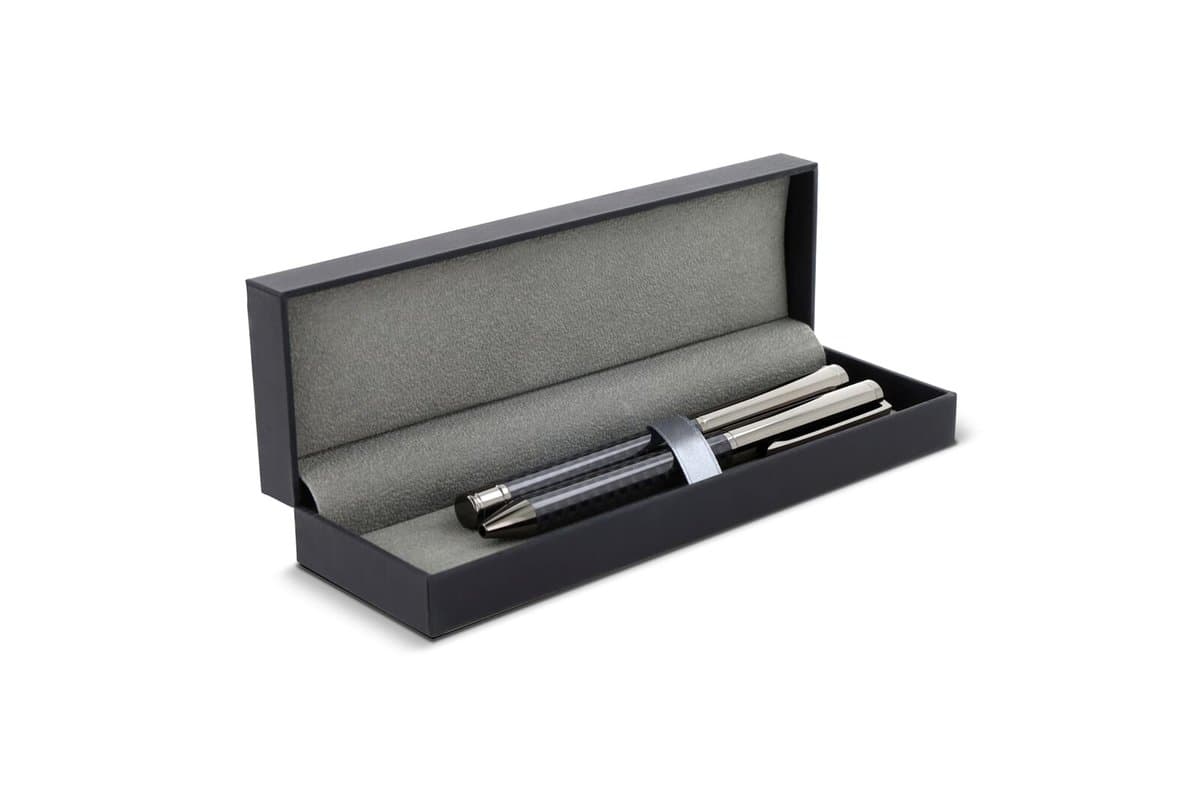 Metal ball pen and roller ball pen set in gift box 2