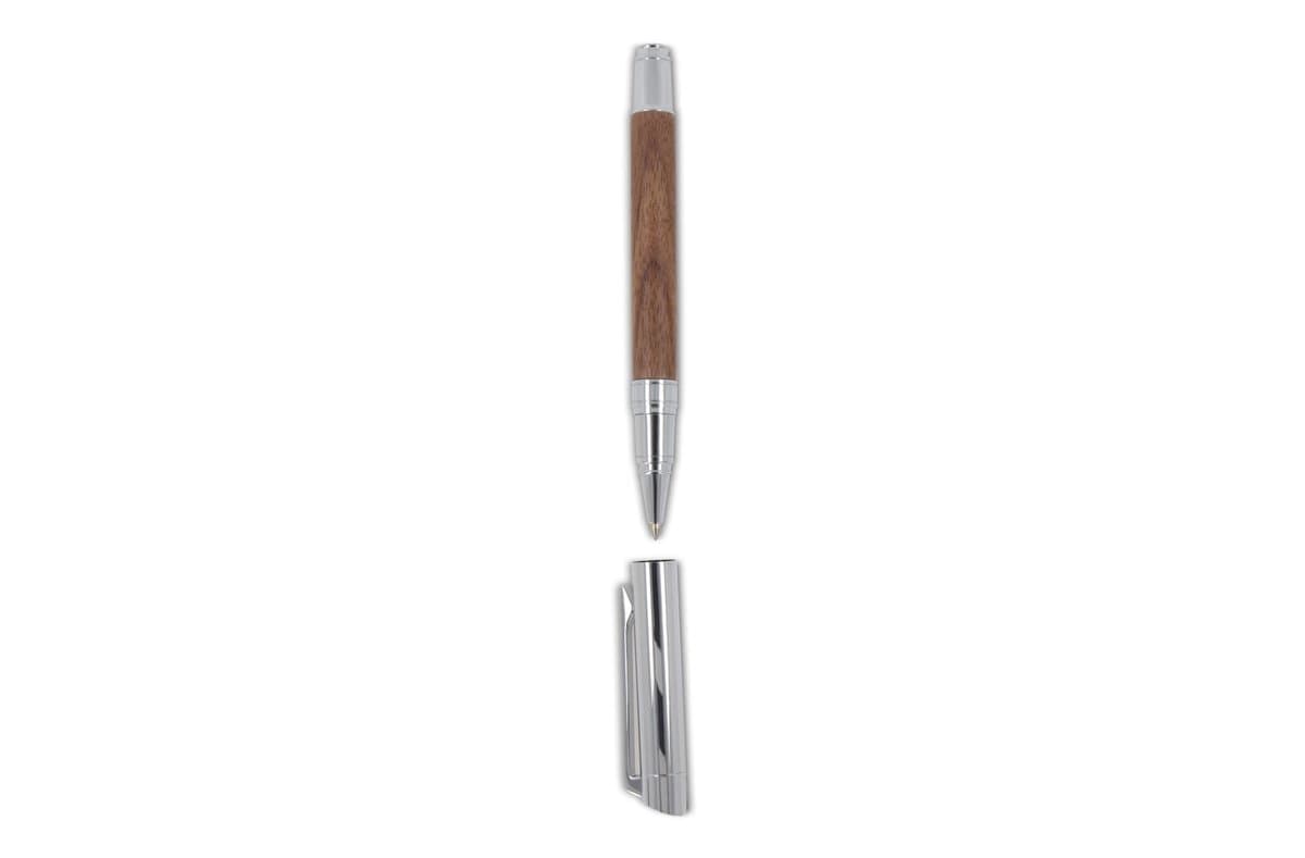 Metal ball pen and rollerball set walnut wood in gift box 4