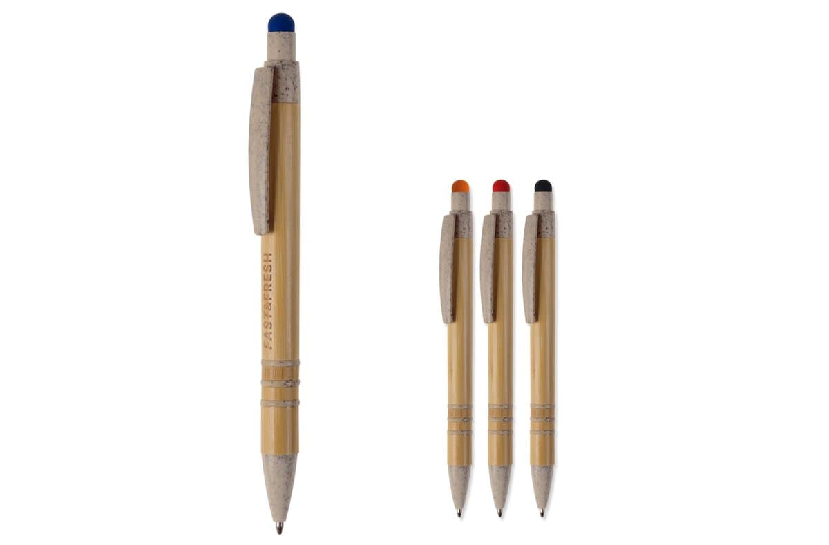 Ball pen bamboo and wheatstraw with stylus