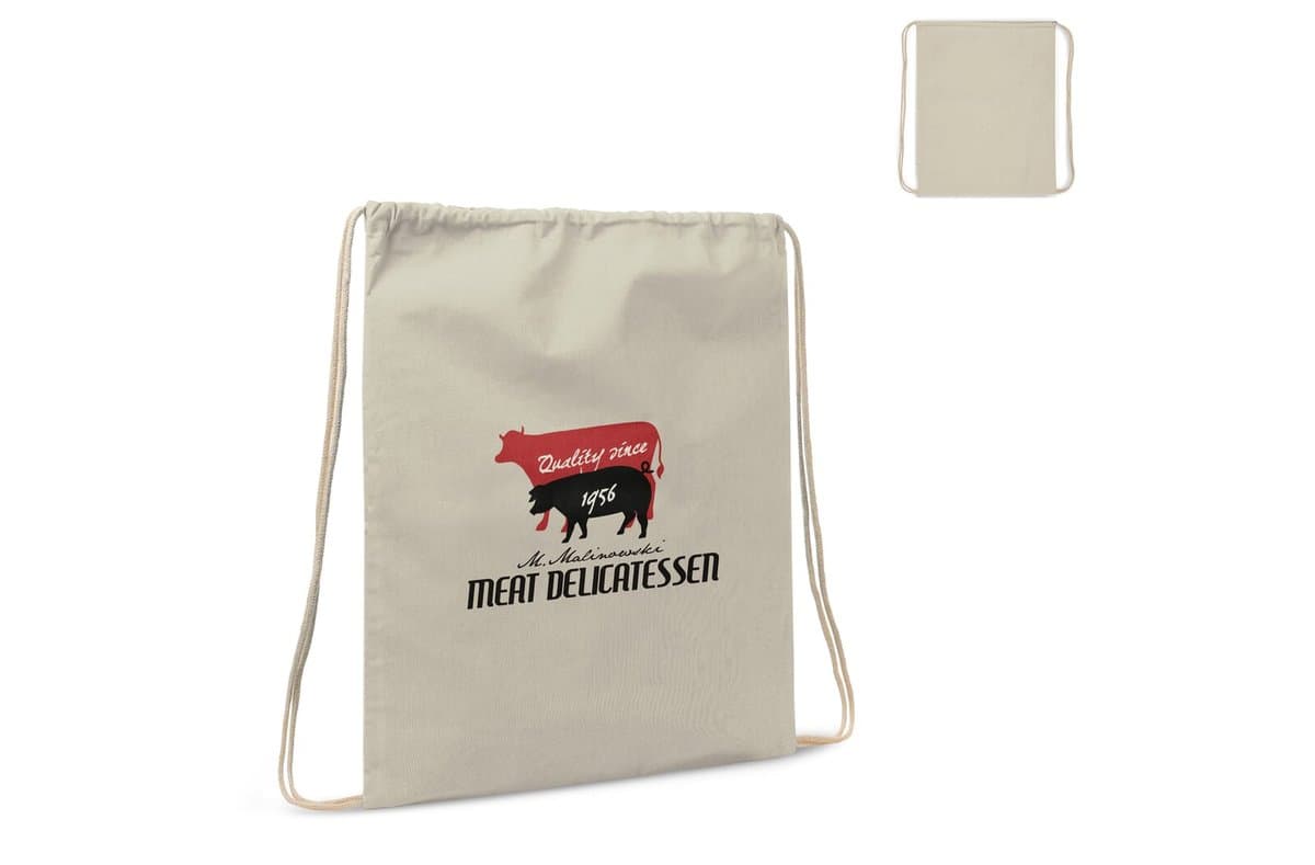 Drawstring bag cotton OEKO-TEX® STANDARD 100 140g/m² 35x45cm