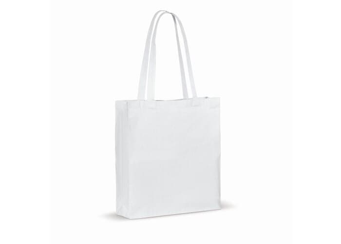 Recycled cotton bag with gusset 140g/m² 38x10x42cm 2