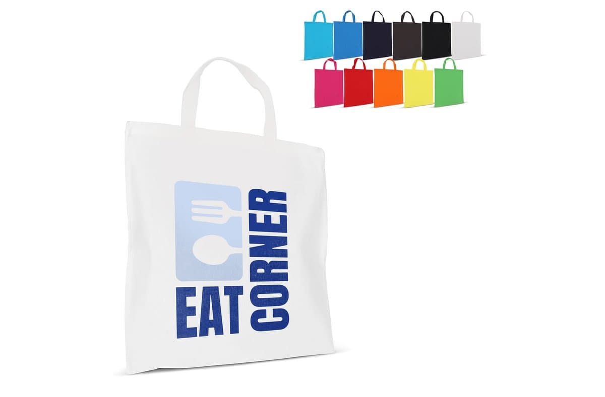 Shopping bag OEKO-TEX® color short 140g/m² 38x42 cm