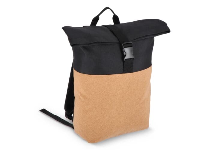 Rolltop backpack cork & R-PET 18L 2