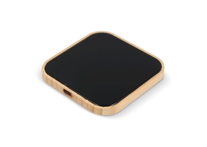 Wireless charger bamboo & glass 10W 2