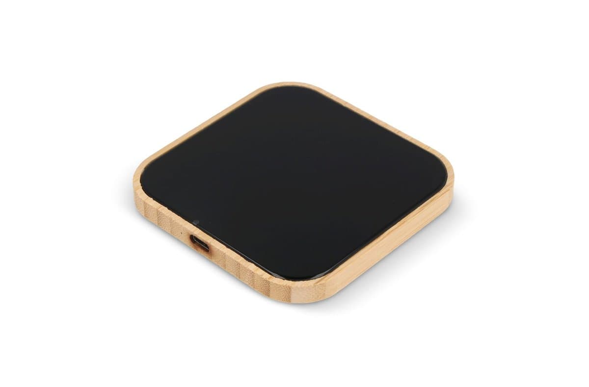 Wireless charger bamboo & glass 10W 3