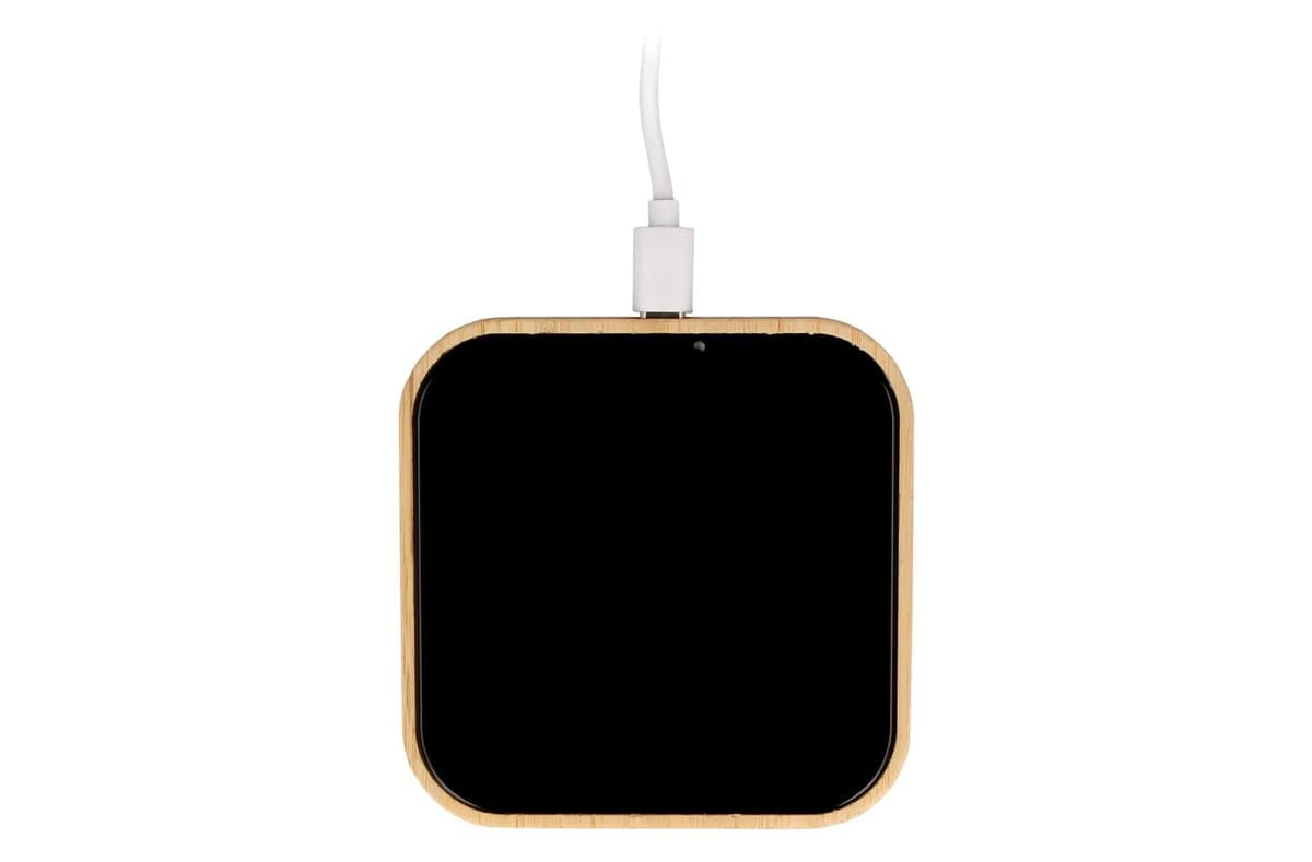 Wireless charger bamboo & glass 10W 4
