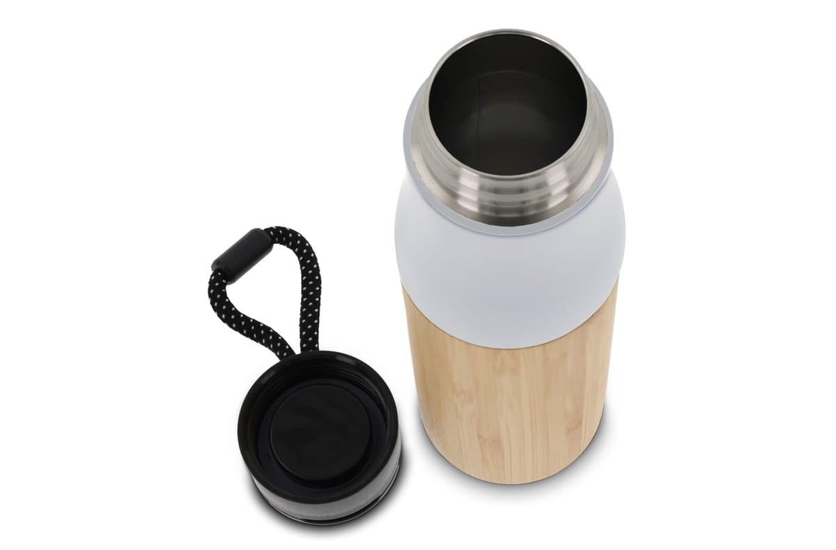 Thermo bottle with rope bamboo 500ml 5