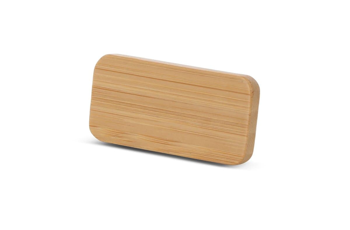 Name badge Bamboo with pin 2