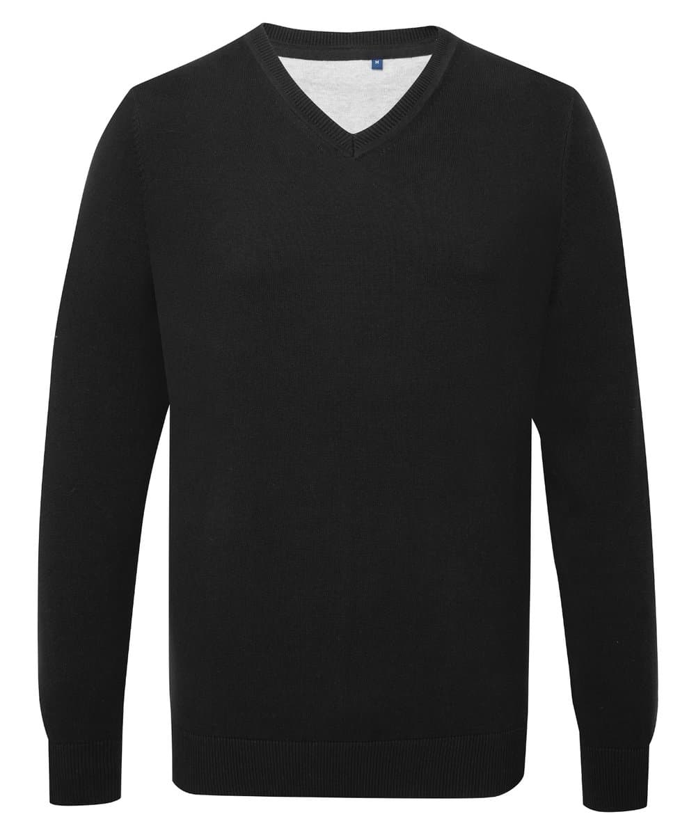 Men's cotton blend v-neck sweater 2