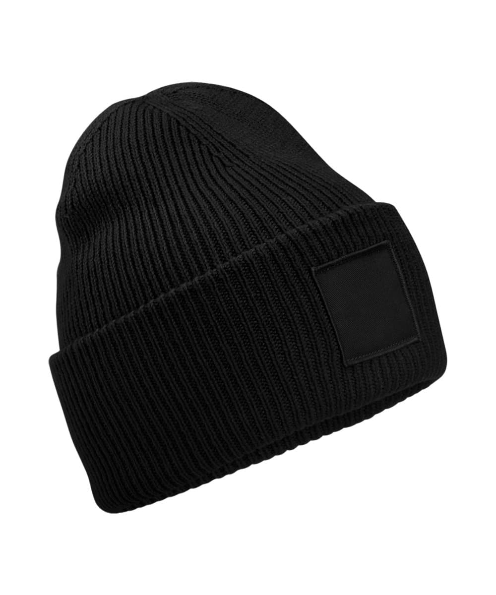 Deep-cuffed tonal patch beanie 2