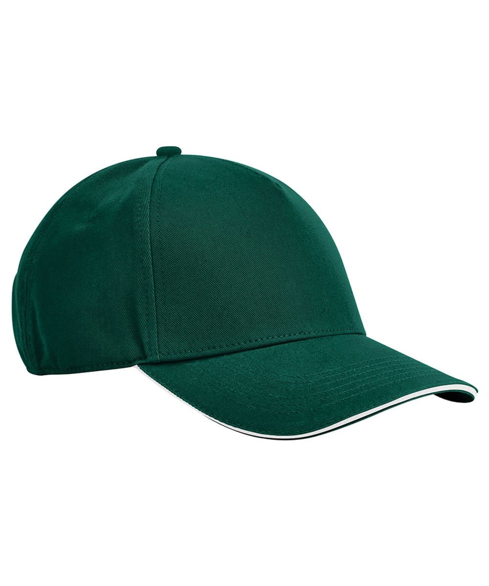 EarthAware® classic organic cotton 5-panel cap – sandwich peak 2