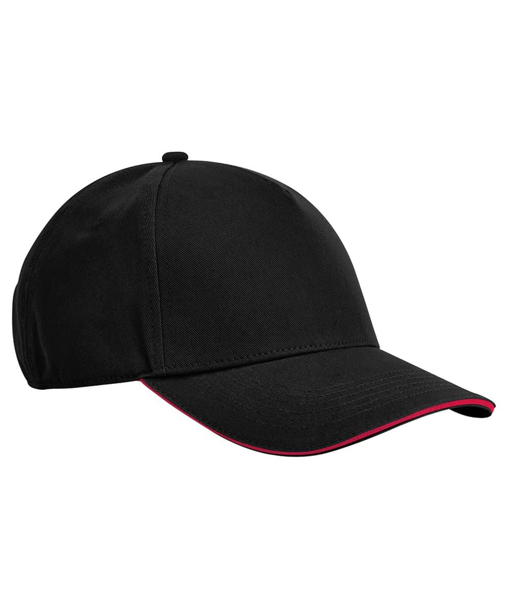 EarthAware® classic organic cotton 5-panel cap – sandwich peak 3
