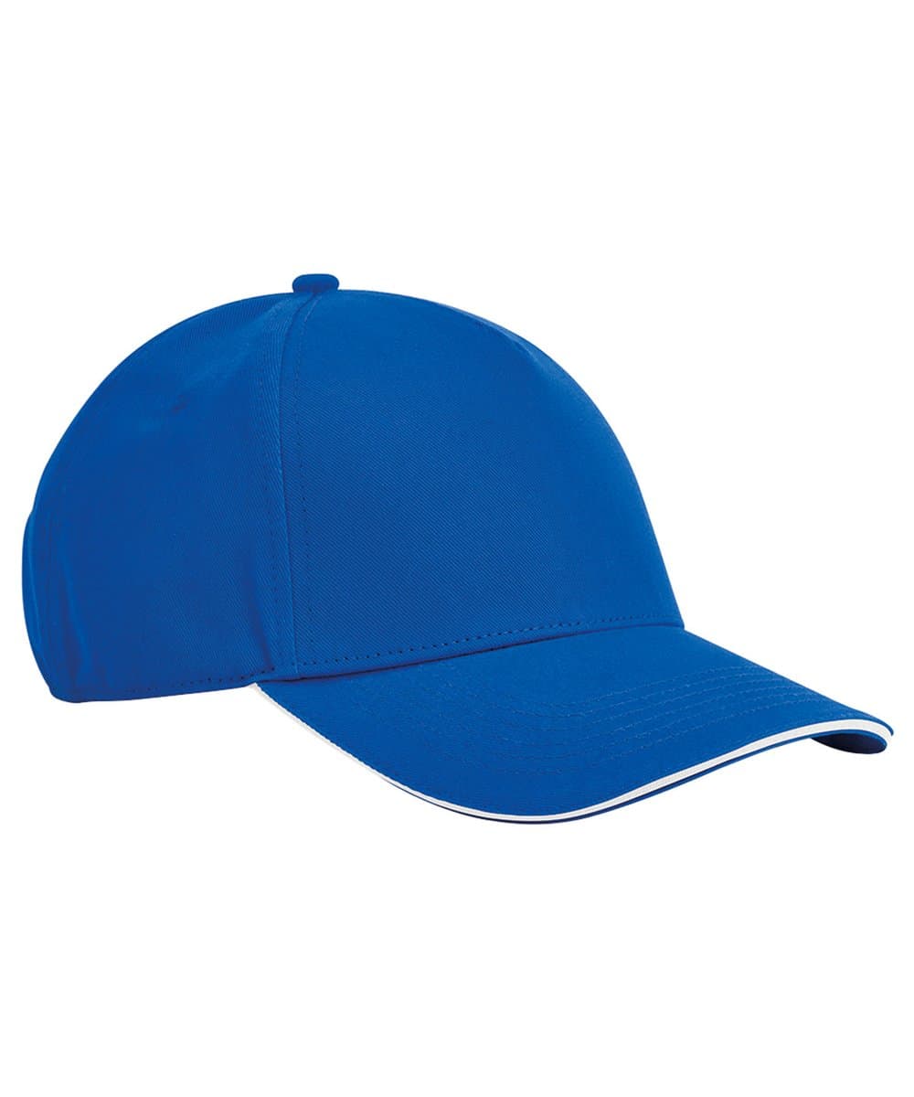 EarthAware® classic organic cotton 5-panel cap – sandwich peak 4