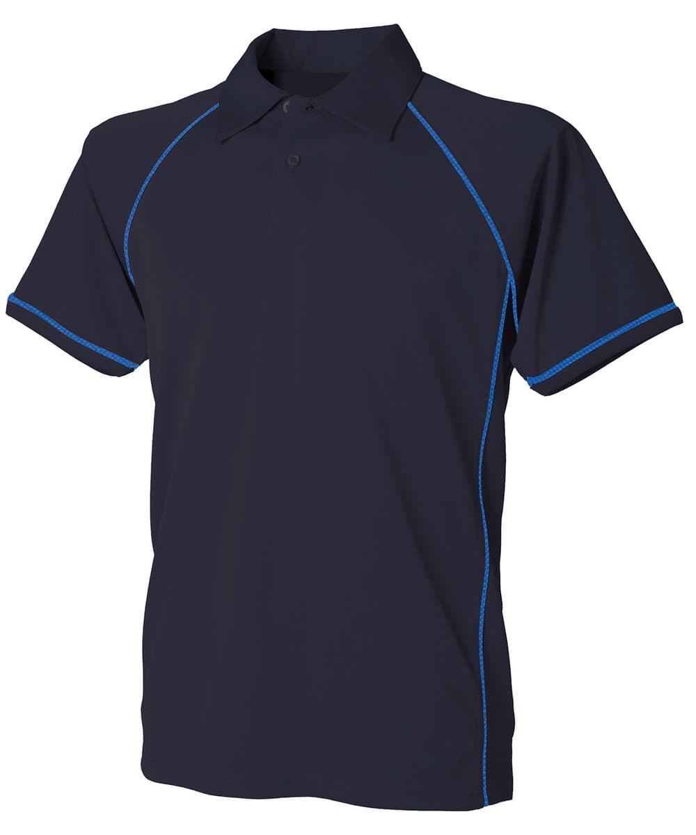 Kids piped performance polo 3