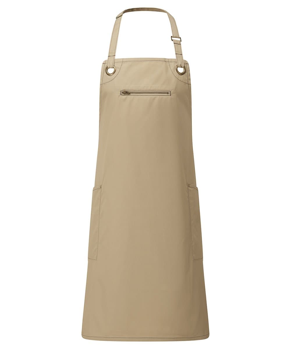 ‘Barley’ Contrast Stitch Bib Apron 3