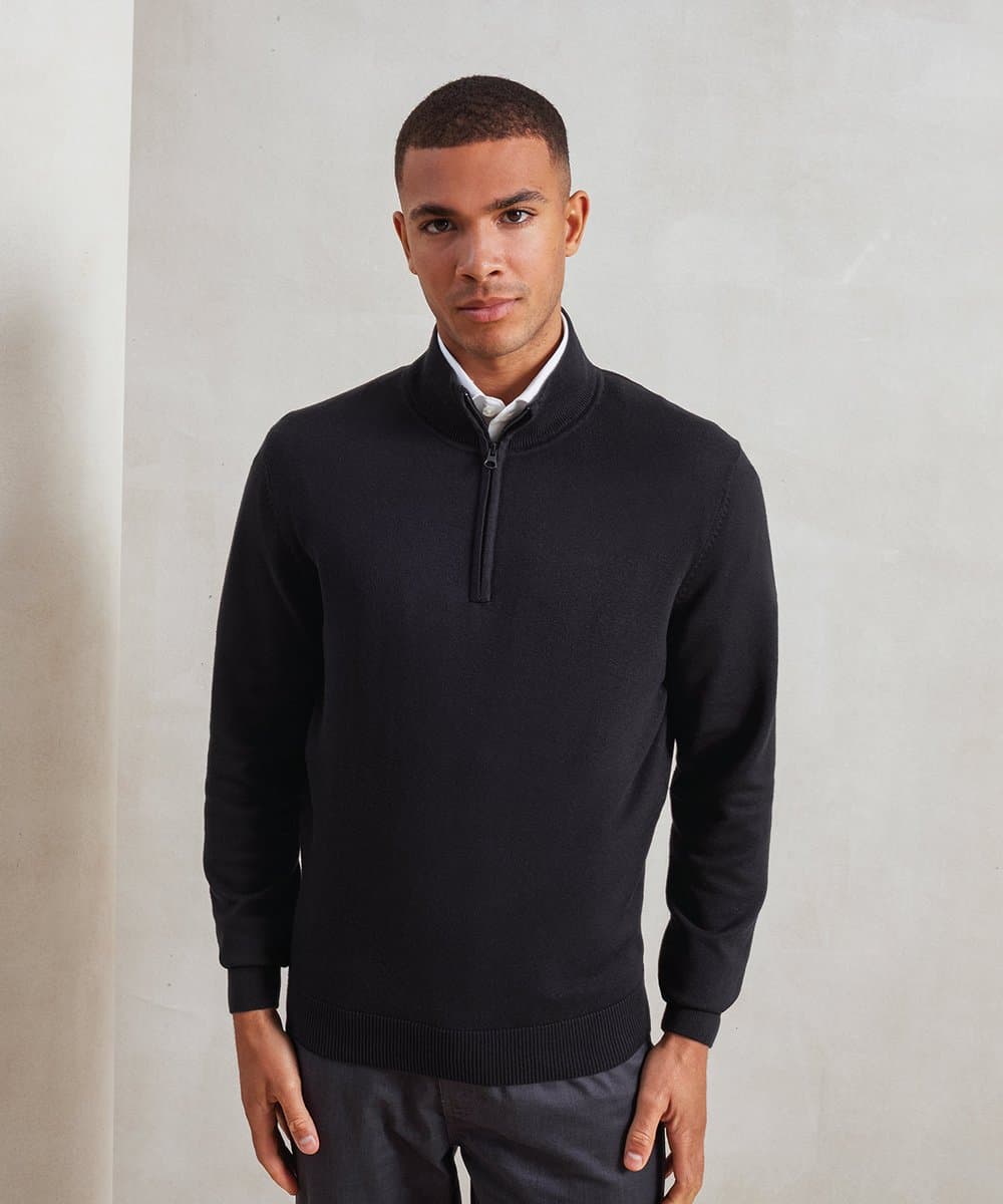 ¼ zip knitted sweater