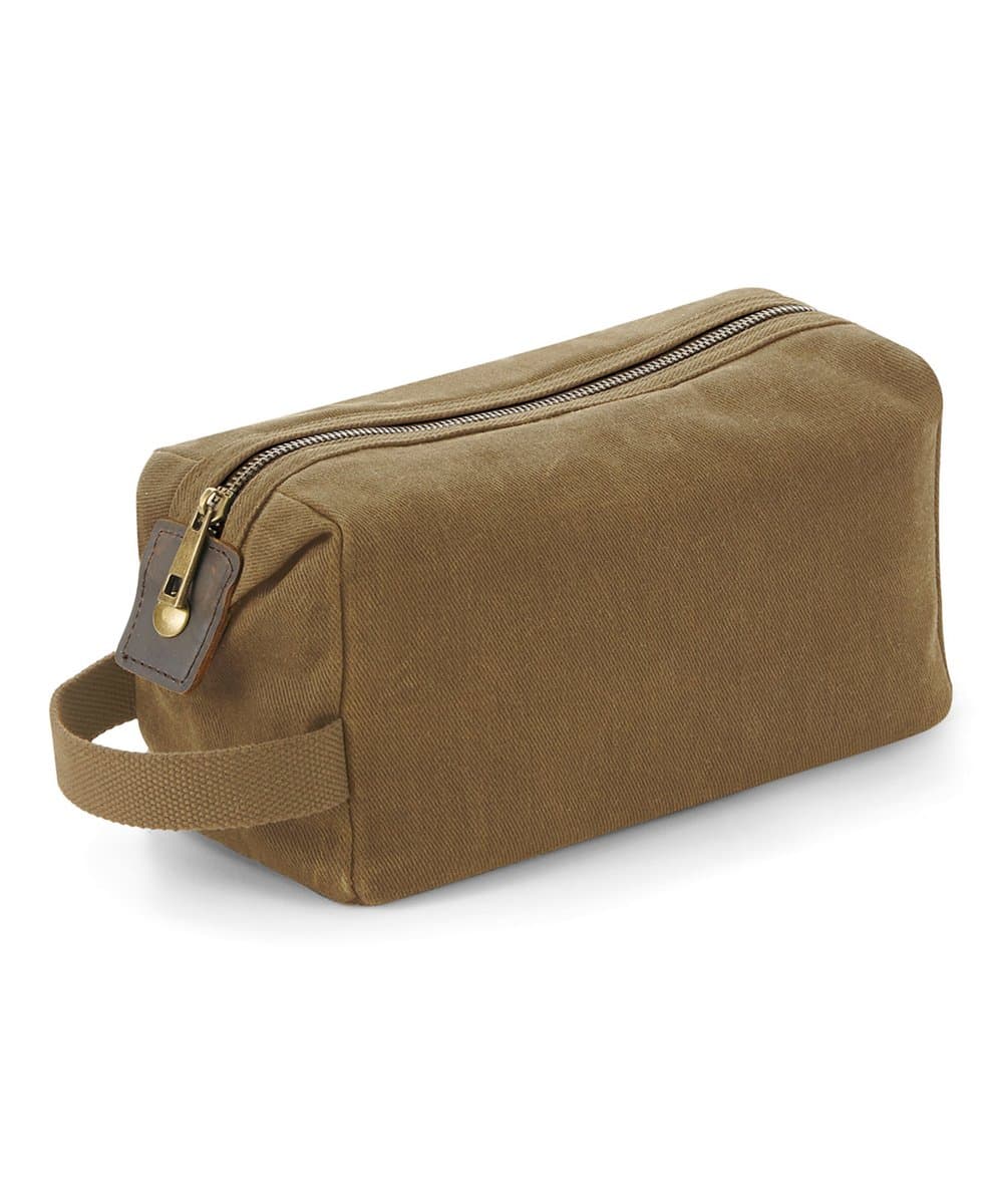 Heritage waxed canvas wash bag 3
