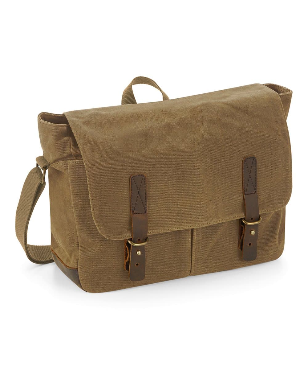 Heritage waxed canvas messenger 2