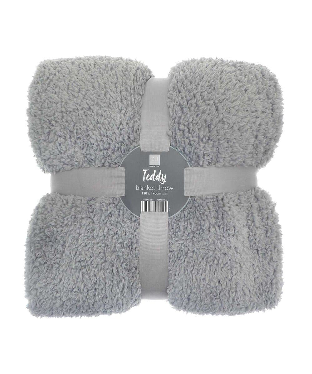 The Ribbon teddy bear fabric throw 2