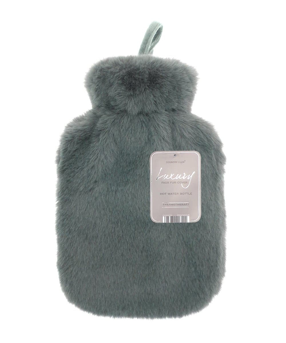 Super luxury faux fur hot water bottle and cover 4
