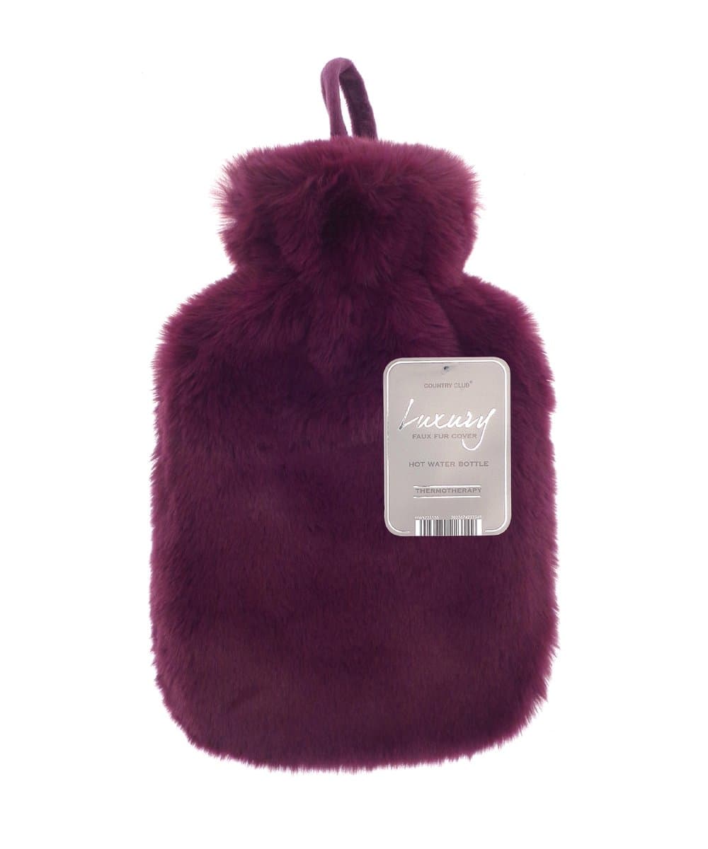 Super luxury faux fur hot water bottle and cover 5