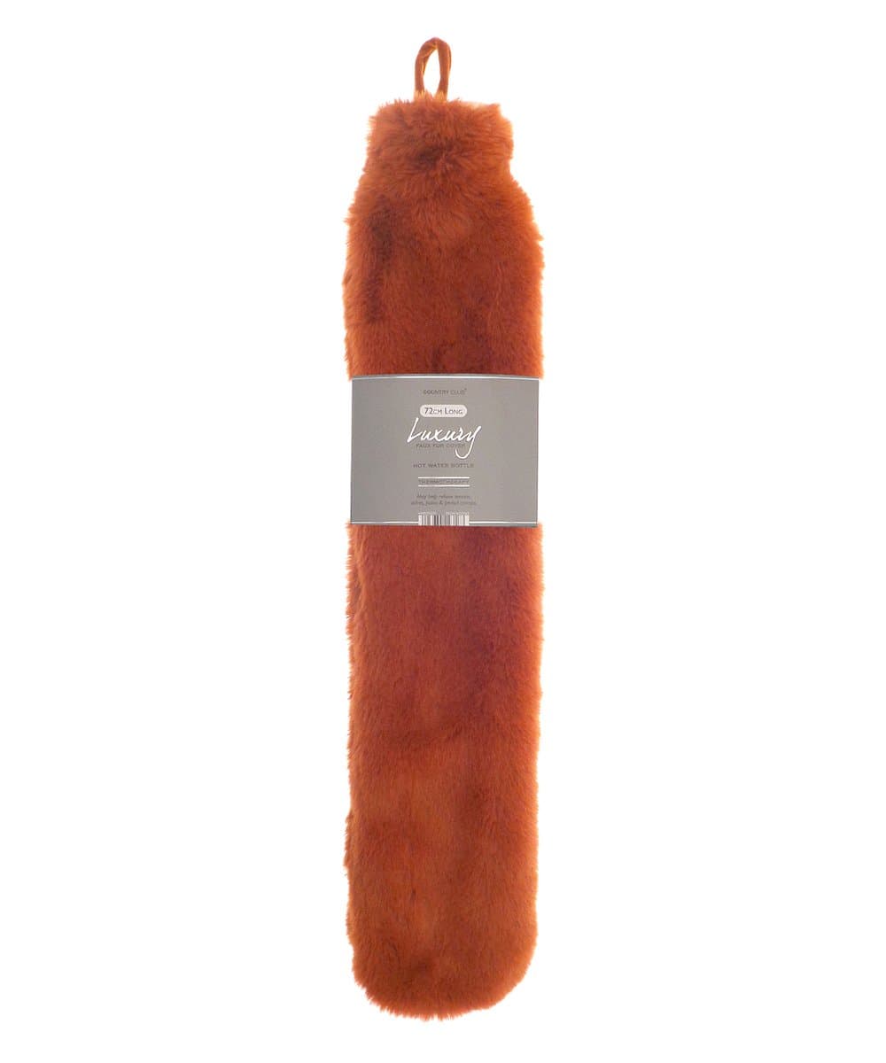 Super luxury faux fur long hot water bottle and cover 2