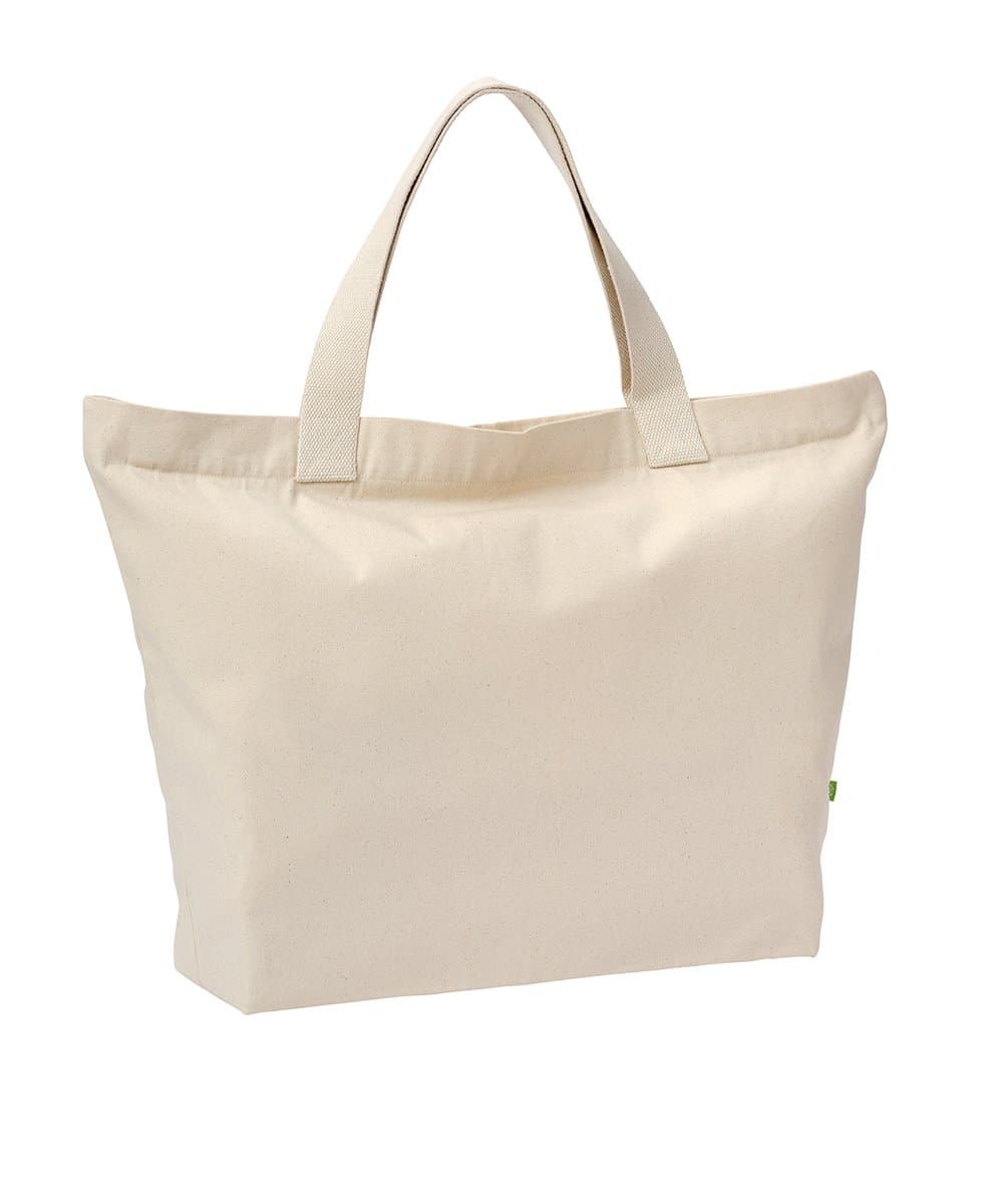 Elba organic canvas premium zip tote 3
