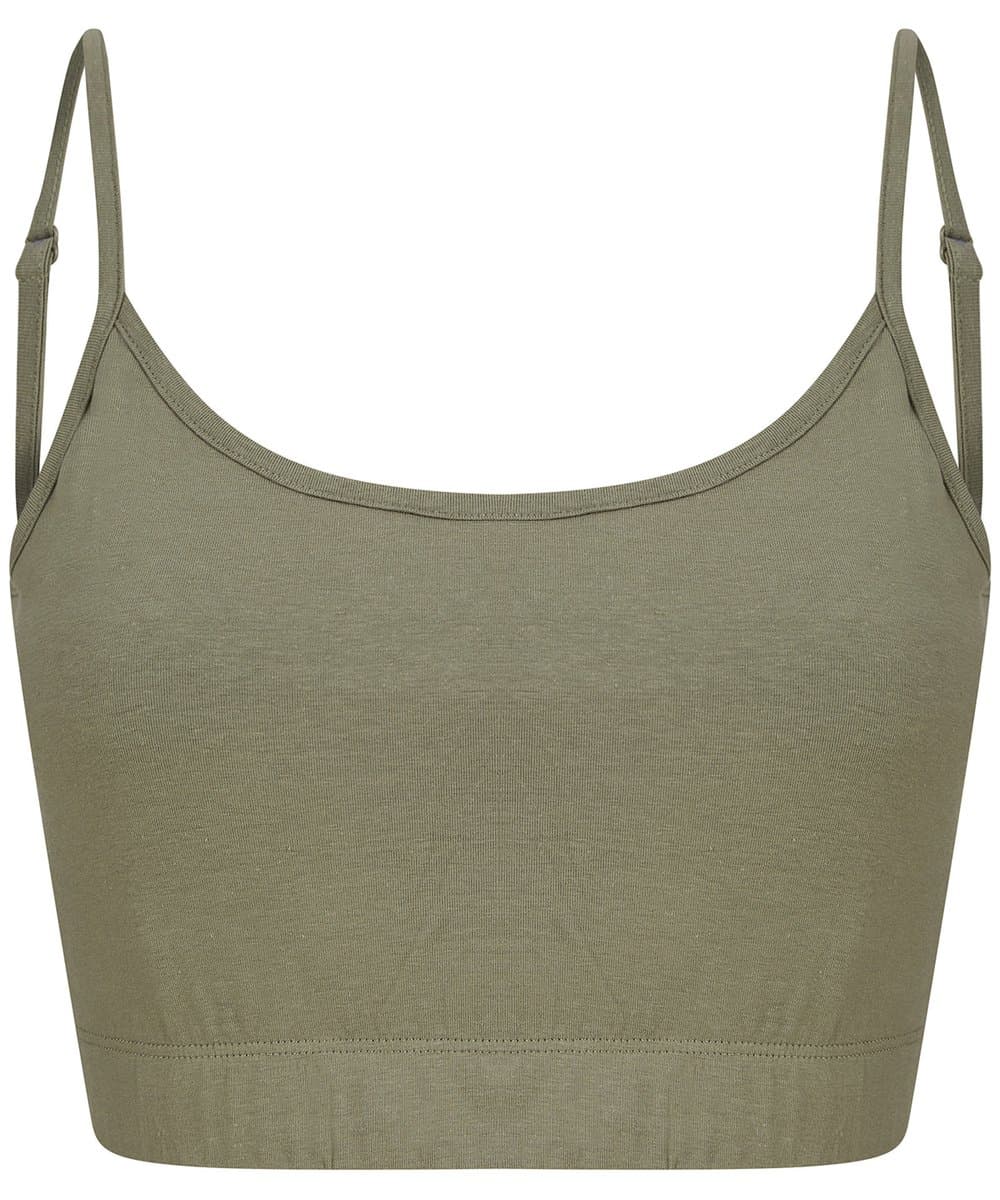 Women's sustainable fashion cropped cami top with adjustable straps 3