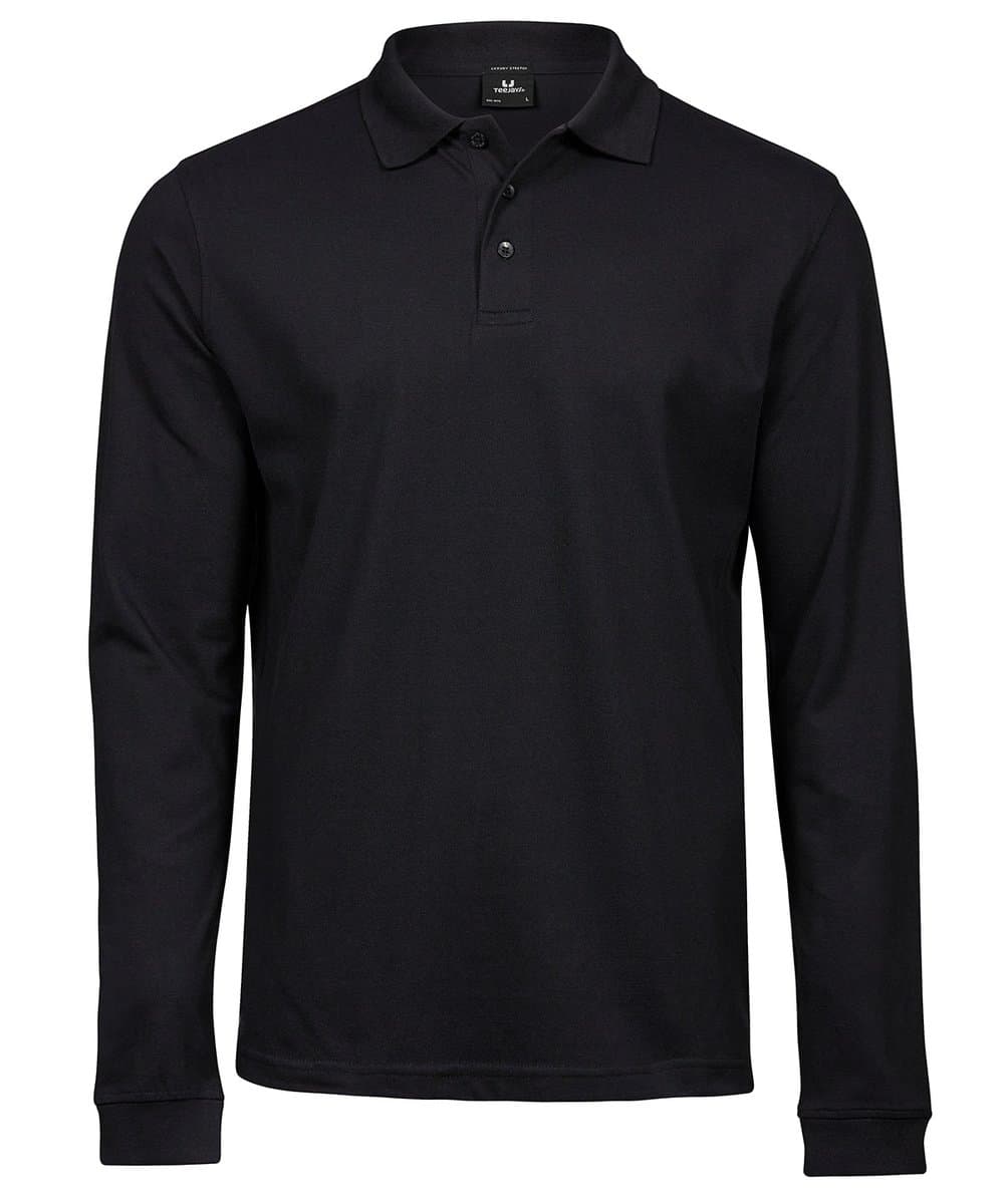 Luxury stretch long sleeve polo (1406) 2