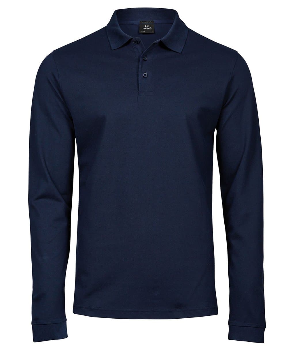 Luxury stretch long sleeve polo (1406) 3