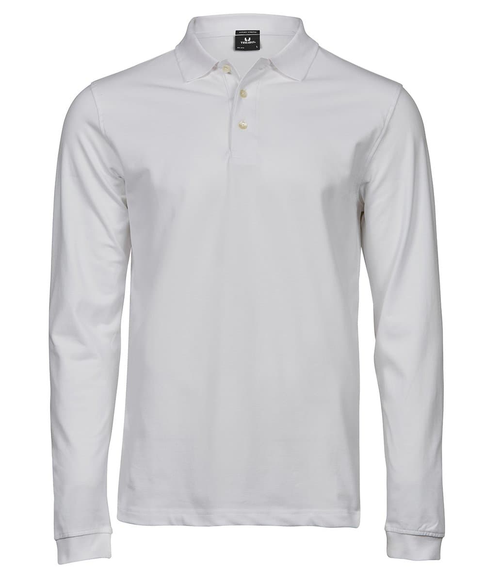 Luxury stretch long sleeve polo (1406) 4