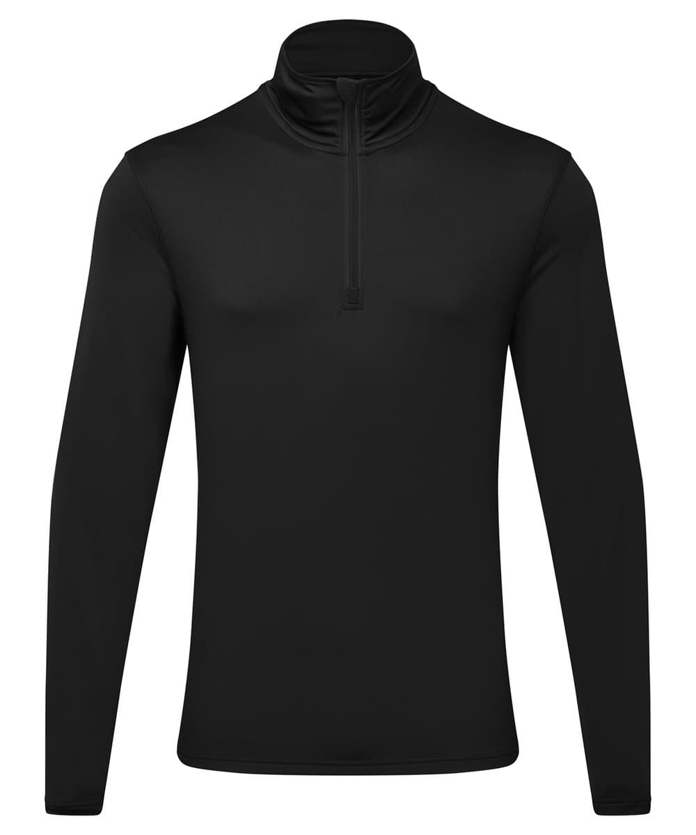 Men's TriDri® recycled long sleeve brushed back ¼ zip 2