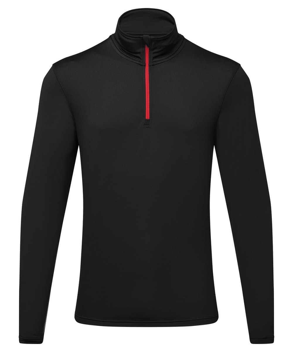 Men's TriDri® recycled long sleeve brushed back ¼ zip 3