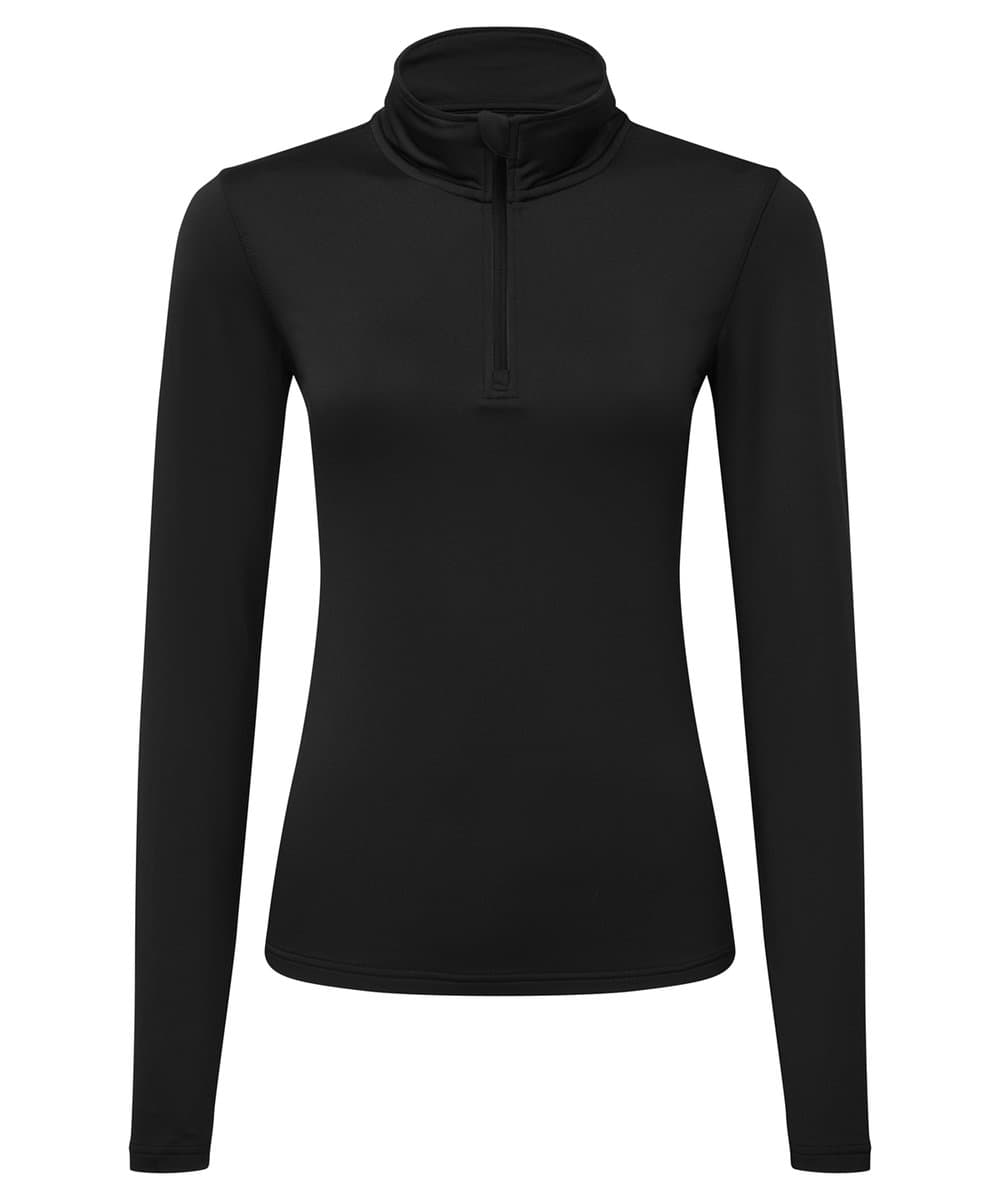 Women's TriDri® recycled long sleeve brushed back ¼ zip 2
