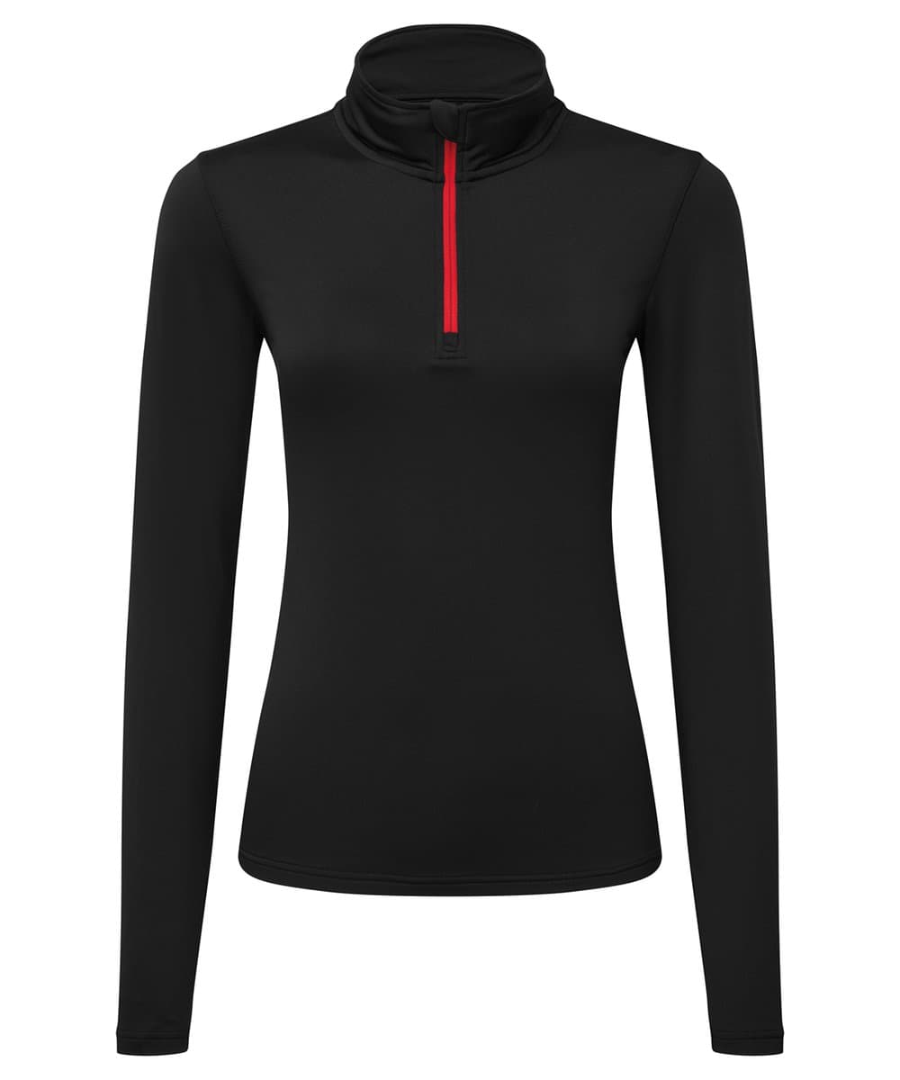 Women's TriDri® recycled long sleeve brushed back ¼ zip 3