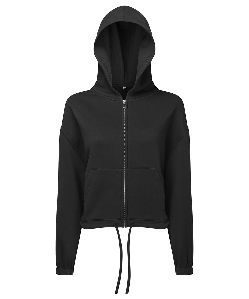 Women's TriDri® recycled cropped oversize full-zip hoodie 2