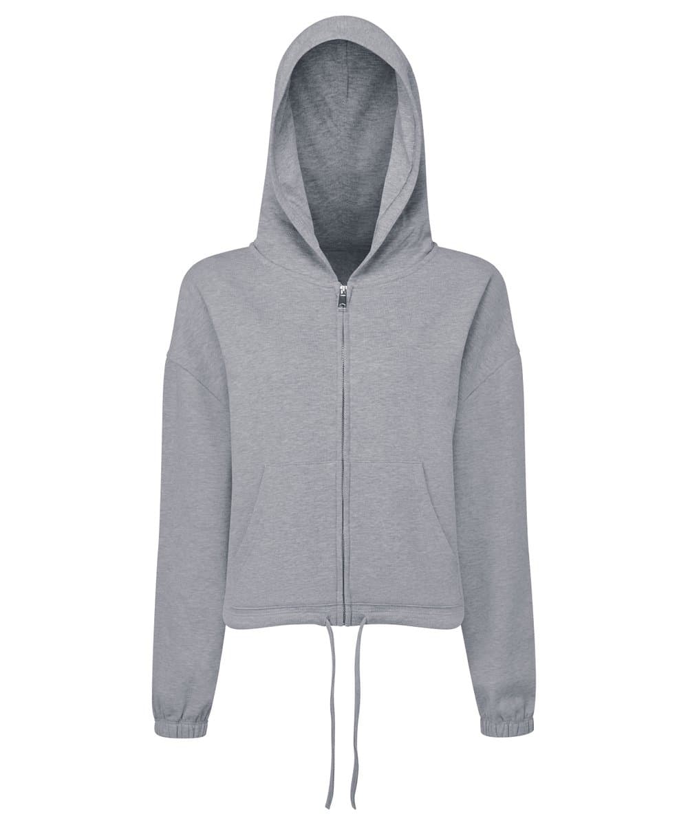 Women's TriDri® recycled cropped oversize full-zip hoodie 3